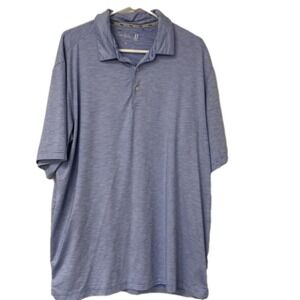Walter Hagen 11 Majors Mens XL Blue White Stripe Golf Polo Shirt Polyester